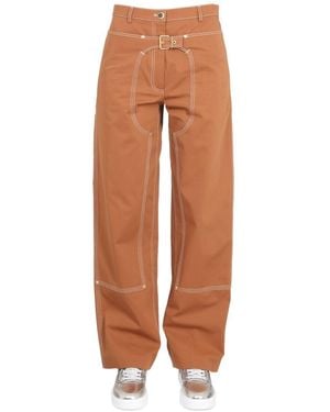 Stella McCartney Trousers With Buckle - Brown