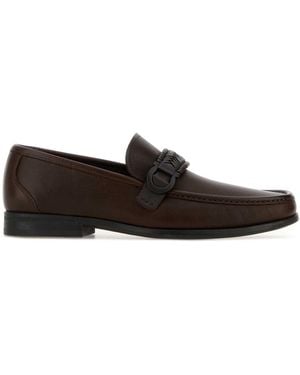 Ferragamo Leather Loafers - Black