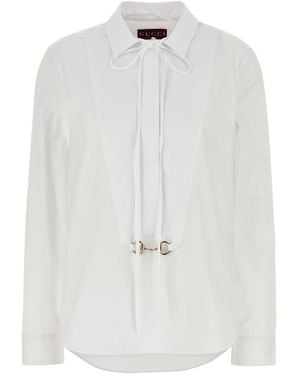 Gucci Horsebit Cotton Shirt - White