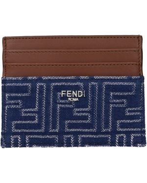 Fendi Document Holder/ Fabric - Blue
