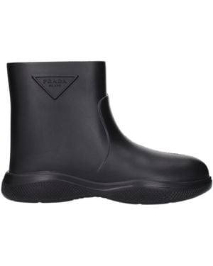 Prada Stivaletti Donna Gomma Nero - Black