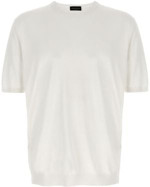 Roberto Collina Gebreide T -shirt - Wit