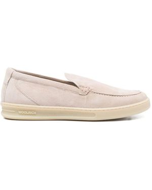 Woolrich Doppel-U-Slipper aus Leder - Natur