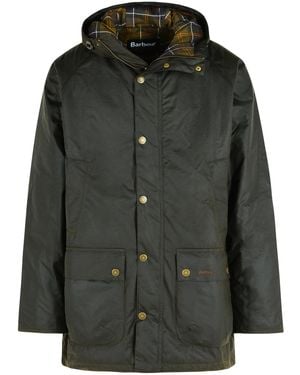 Barbour 'Bedale' Dark Waxed Cotton Parka - Black
