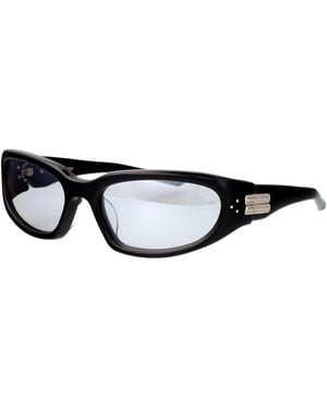 Gentle Monster Sanfte Monster Oval Sonnenbrille Memento 01 (Sm) Schwarzes Grau