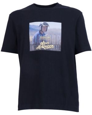 Barbour Walde Foto-T-Shirt - Blau