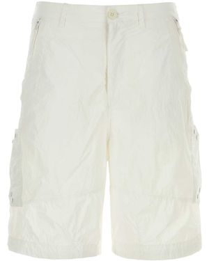 C.P. Company White Nylon Bermuda Shorts