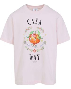 CASABLANCA T-Shirt Casa Way - Rose