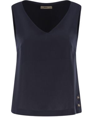 Herno V-Neck Top - Blue