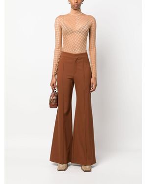 forte_forte Damier Lace Shirt - Brown
