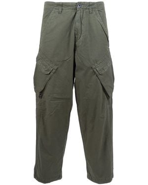 Murphy & Nye Olivine Marine Relaxed Cargo Straight-Leg Trousers - Green