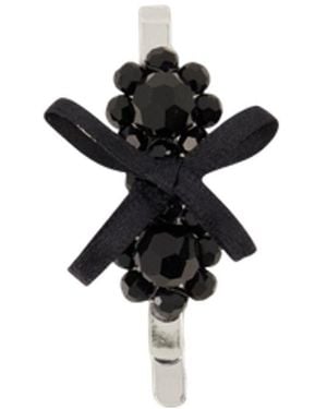 Simone Rocha Schleifen Blumen Haarspangen - Schwarz