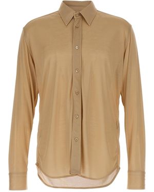 Tom Ford Gebreide Shirt - Naturel