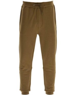 BOSS High Taille Lose Fit Baumwollhosen offen grün