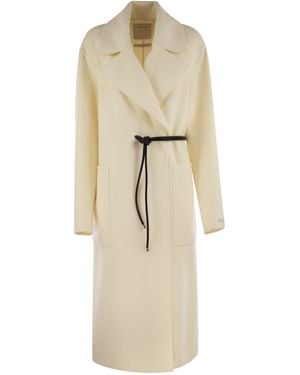 Sportmax Abate Double -Dressing -Kleidmantelmantel - Natur