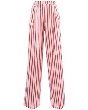 forte_forte Pantalone Straight Riga Contemporary Cotton - Red