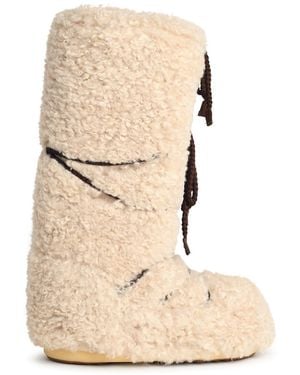 Moonboot Boot Ecru Finto Pelliccia - Neutro