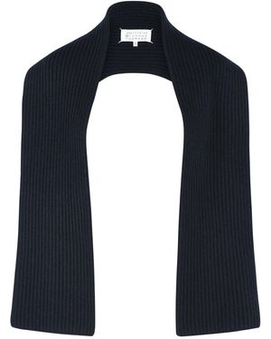 Maison Margiela Virgin Wool Scarf - Blue