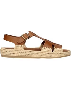 Prada Sandals/Leather Leather - Brown