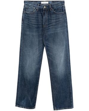 AYA MUSE Straight Jeans With Buckle - Blue