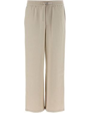 Ami Paris Cotton Trousers Pantaloni-Uomo - Neutro