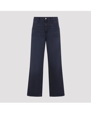 Carhartt Single Knee Dark Cotton Trousers - Blue