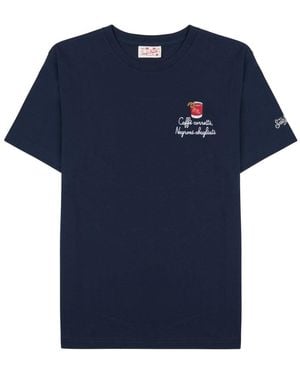MC2 Saint Barth T Shirt Con Ricamo - Blue