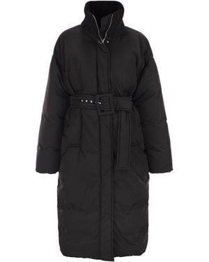 Sportmax Casarsa Long Water Repellent Down Jacket - Black