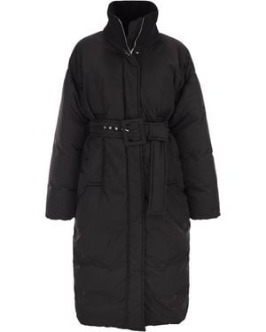 Sportmax Casarsa Langes Wasserschutzjacke nach unten - Schwarz