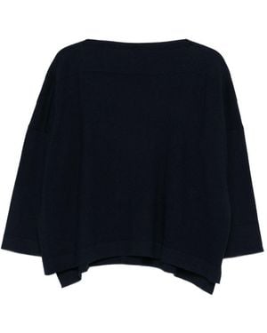 Daniela Gregis Wool Boat Neck Jumper - Blue