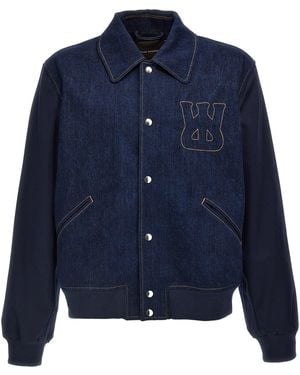 Wales Bonner 'The Echo Denim Varsity' Jacket - Blue