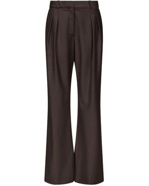 Loulou de Saison Sbiru Lds Straight Leg Pants - Brown