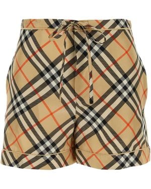Burberry Printed Silk Shorts - Metallic