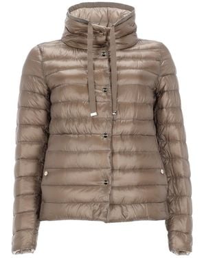 Herno Reversible Down Jacket Polyamide; Goose Feather Trench & Raincoats - Brown
