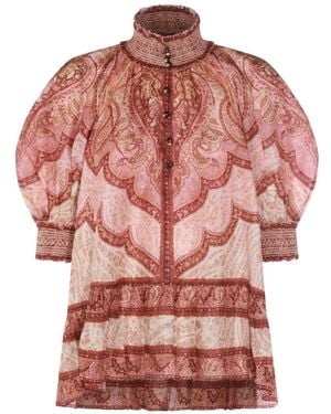 Zimmermann Wanderlust Silk Blouse - Red