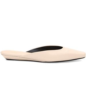 Loulou de Saison Diane Mini Wedge Mule Slippers - White
