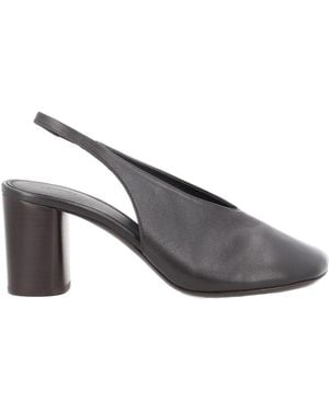 Lemaire Glove Slingback Pumps 80 Mm Heel - Grey