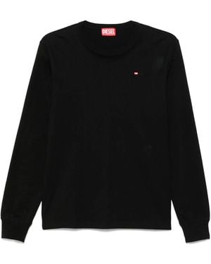 DIESEL T-Adjust-Ls-Microdiv T-Shirt - Schwarz