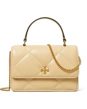 Tory Burch Mini Kira Vanilla Soft servieren Brieftasche - Mettallic