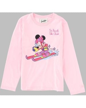 MC2 Saint Barth Kids Mini Ski Club Cotton T-Shirt - Pink