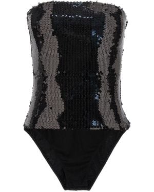 Alexandre Vauthier Off-The-Shoulder Sequin Bodysuit - Black