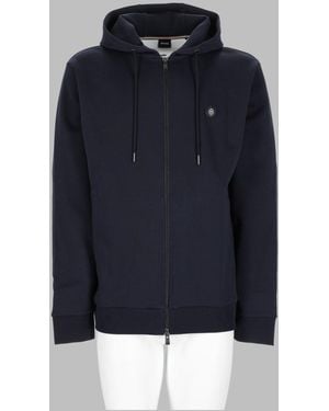 BOSS Zip-Up Hooded Sweatshirt - Blue