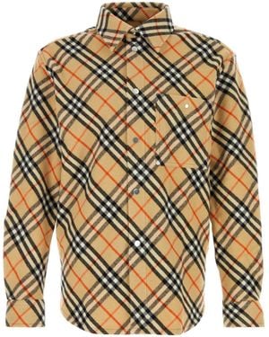 Burberry Embroidered Wool Flannel Shirt - Multicolour