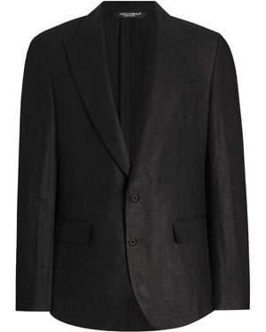 Dolce & Gabbana Men 's Black Button Up Jacket - Zwart
