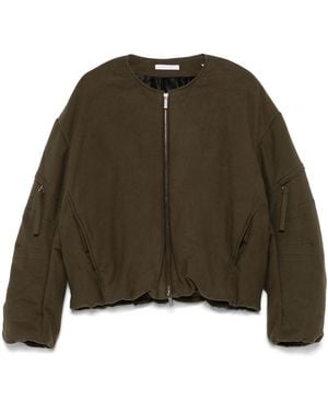 Helmut Lang Cocoon Bomber.Brush1 - Verde