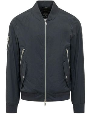 Moose Knuckles Courville Bomber Crinkle - Schwarz