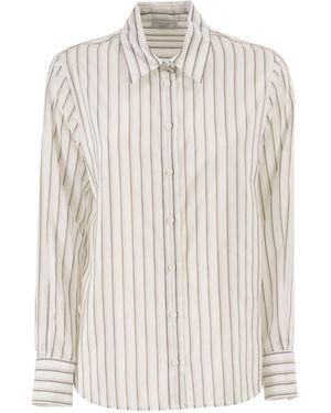 Peserico Cotton And Silk Organza Shirt - White