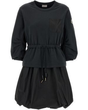Moncler Two-Material Dress - Black