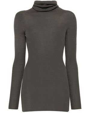 Rick Owens Wool Turtle-Neck Jumper - Grey