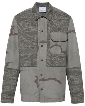 Marine Serre Camouflage Print Overshirt - Grey